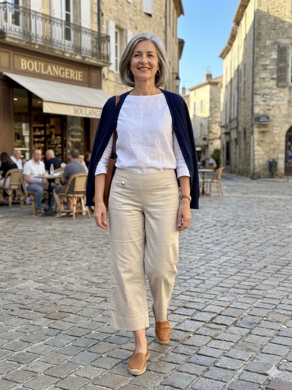 LISETTE Cream Straight-Leg Pants